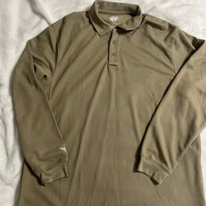 Concord Men's Khaki Long Sleeve Polo Shirt